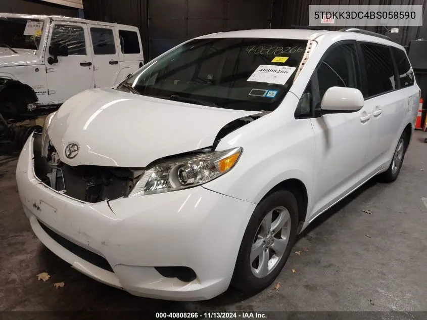 5TDKK3DC4BS058590 2011 Toyota Sienna Le V6