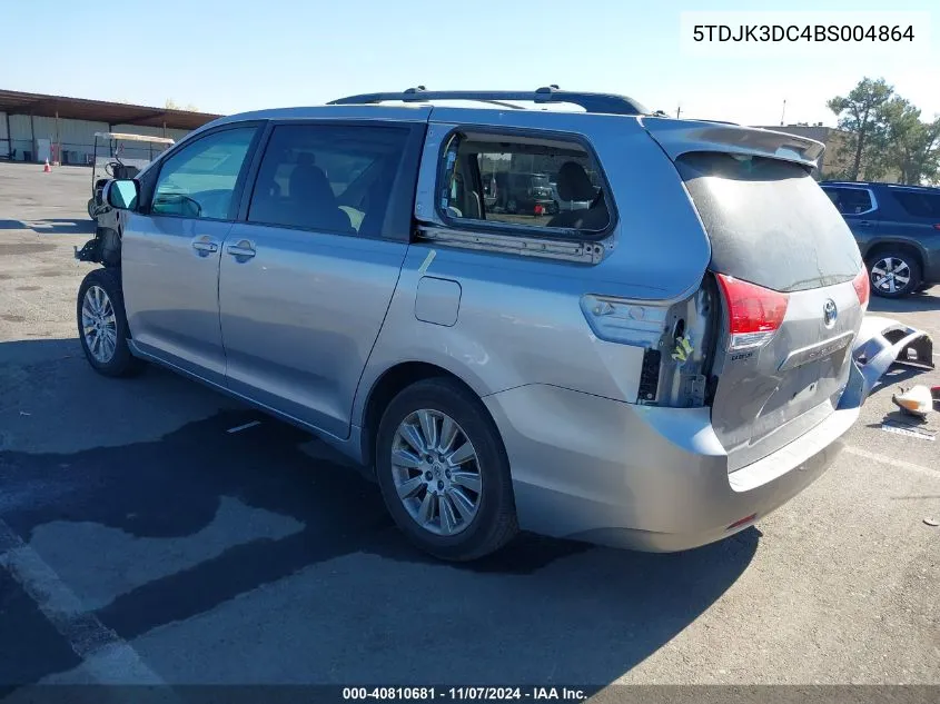 2011 Toyota Sienna Le VIN: 5TDJK3DC4BS004864 Lot: 40810681