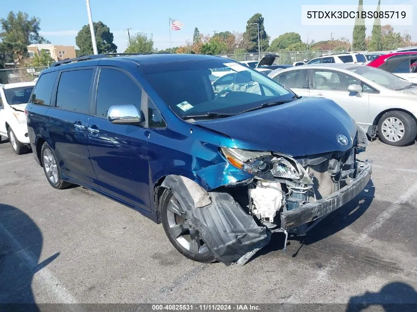 2011 Toyota Sienna Se VIN: 5TDXK3DC1BS085719 Lot: 40825531