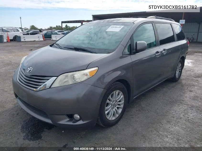 2011 Toyota Sienna Xle/Limited VIN: 5TDYK3DCXBS161782 Lot: 40836149