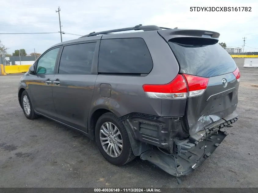 2011 Toyota Sienna Xle/Limited VIN: 5TDYK3DCXBS161782 Lot: 40836149