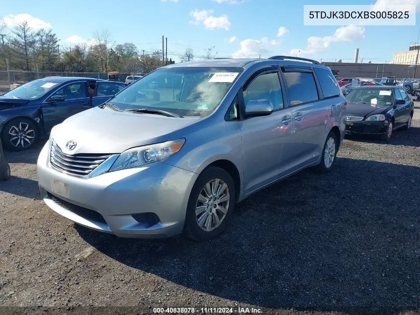 2011 Toyota Sienna Le VIN: 5TDJK3DCXBS005825 Lot: 40838078