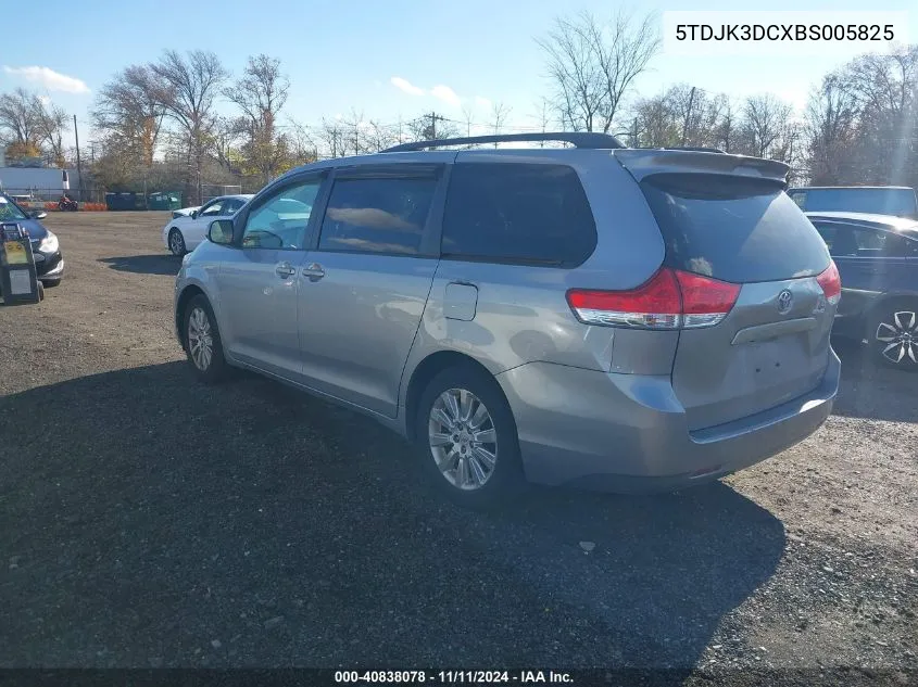 2011 Toyota Sienna Le VIN: 5TDJK3DCXBS005825 Lot: 40838078