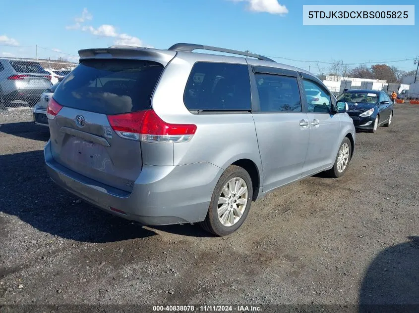 2011 Toyota Sienna Le VIN: 5TDJK3DCXBS005825 Lot: 40838078