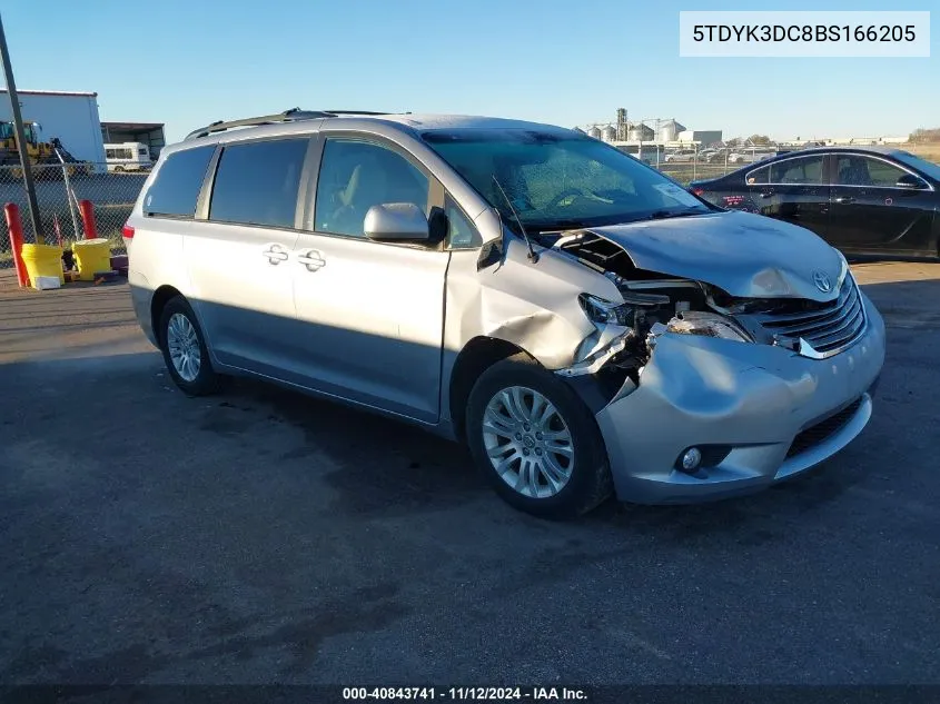 2011 Toyota Sienna Xle V6 VIN: 5TDYK3DC8BS166205 Lot: 40843741