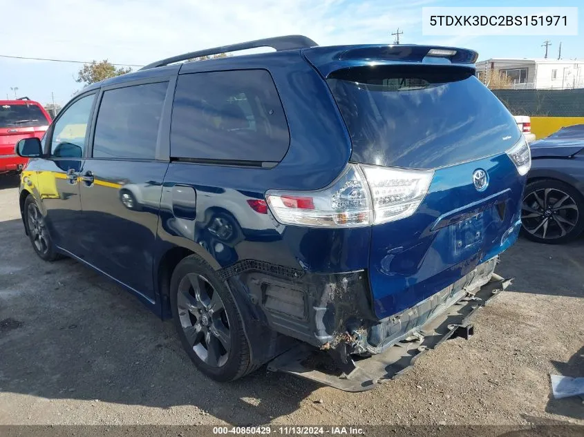 5TDXK3DC2BS151971 2011 Toyota Sienna Sport