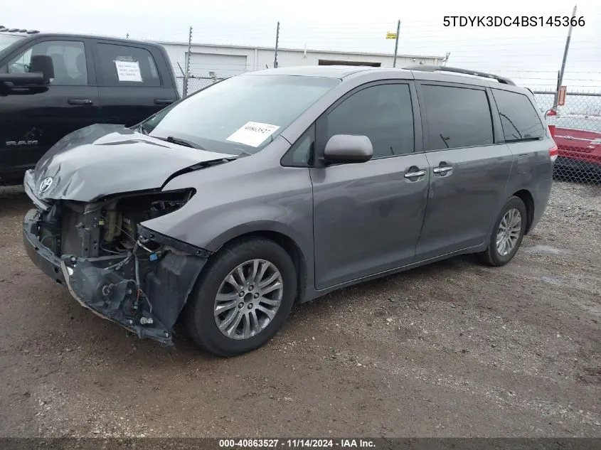 2011 Toyota Sienna Xle/Limited VIN: 5TDYK3DC4BS145366 Lot: 40863527