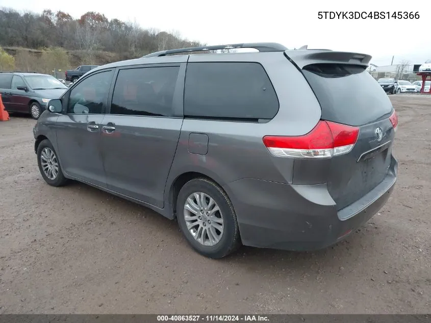 2011 Toyota Sienna Xle/Limited VIN: 5TDYK3DC4BS145366 Lot: 40863527