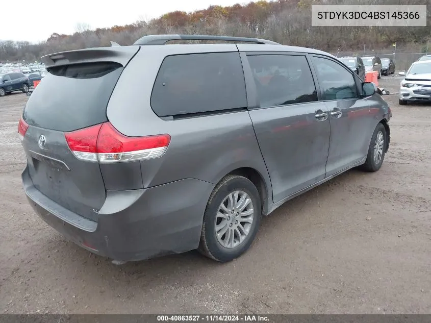 2011 Toyota Sienna Xle/Limited VIN: 5TDYK3DC4BS145366 Lot: 40863527