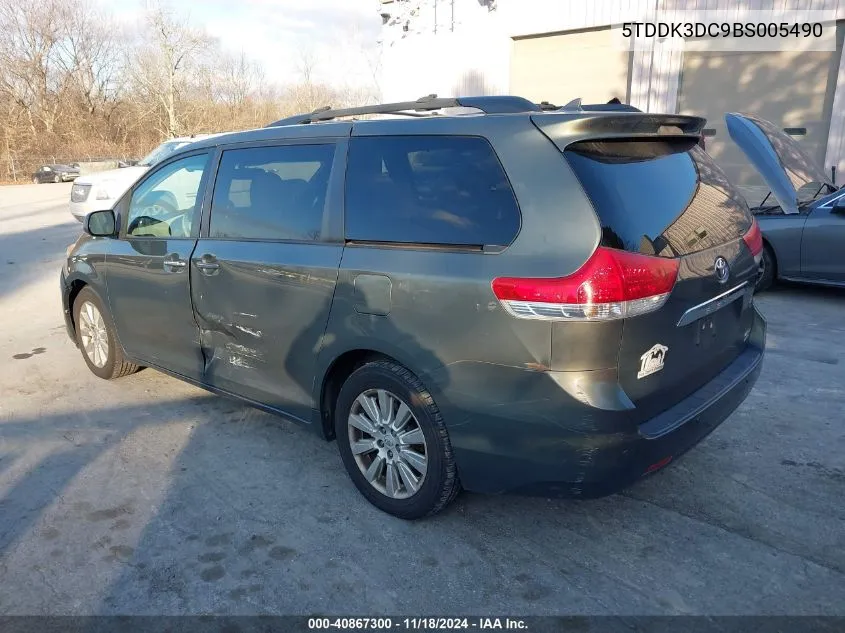 2011 Toyota Sienna Xle/Limited VIN: 5TDDK3DC9BS005490 Lot: 40867300