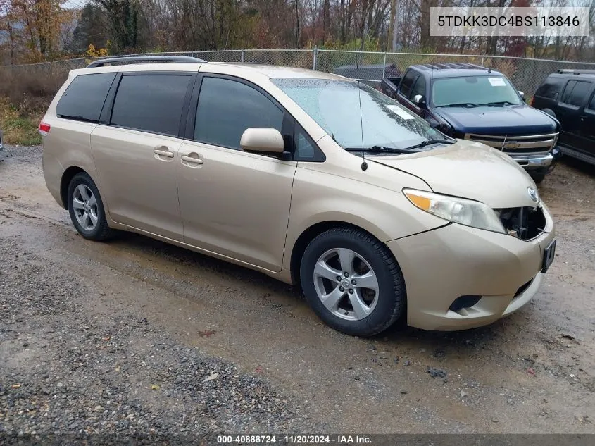 2011 Toyota Sienna Le V6 VIN: 5TDKK3DC4BS113846 Lot: 40888724