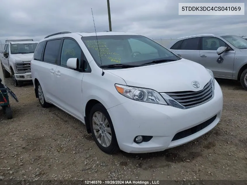 5TDDK3DC4CS041069 2012 Toyota Sienna Xle/Limited