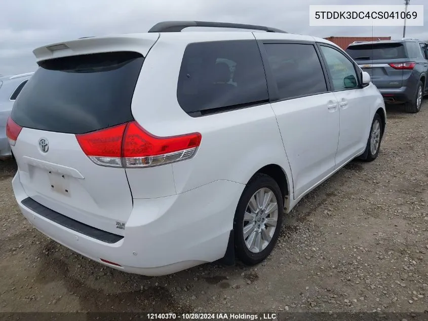 5TDDK3DC4CS041069 2012 Toyota Sienna Xle/Limited