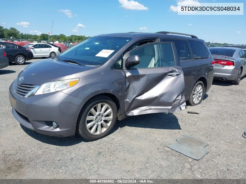 5TDDK3DC9CS048034 2012 Toyota Sienna Xle 7 Passenger