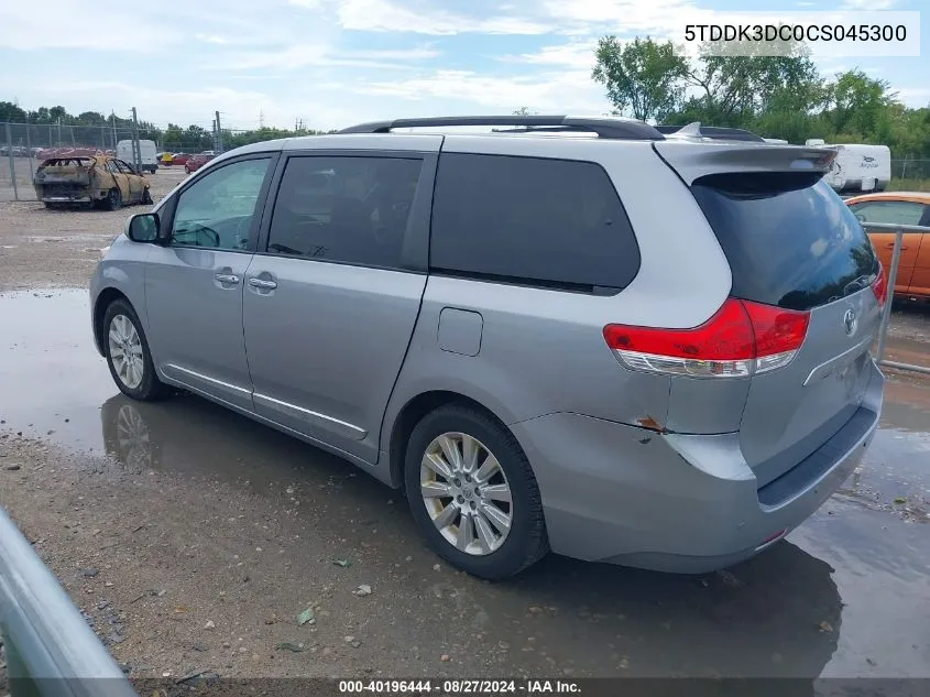 2012 Toyota Sienna Limited 7 Passenger VIN: 5TDDK3DC0CS045300 Lot: 40196444