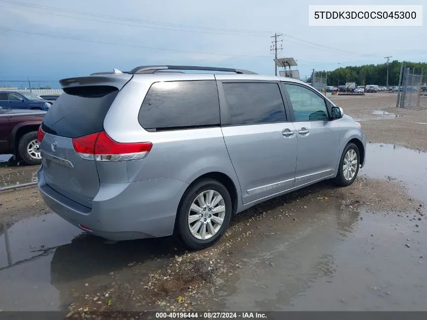 5TDDK3DC0CS045300 2012 Toyota Sienna Limited 7 Passenger