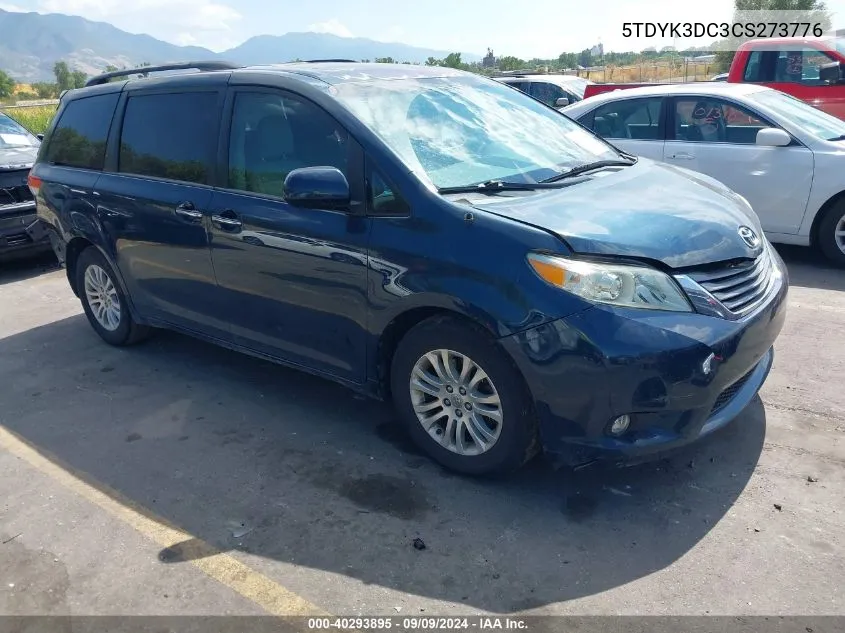 2012 Toyota Sienna Xle V6 8 Passenger VIN: 5TDYK3DC3CS273776 Lot: 40293895