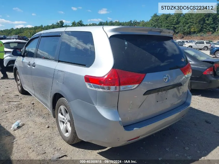 5TDZK3DC6CS223412 2012 Toyota Sienna