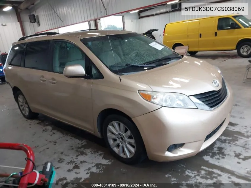 5TDJK3DC7CS038069 2012 Toyota Sienna Le