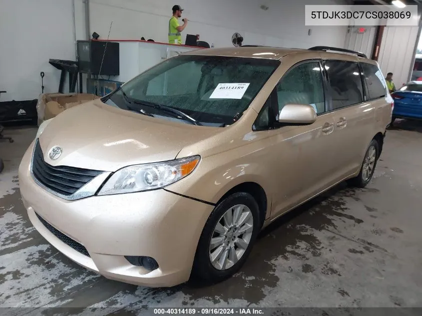 5TDJK3DC7CS038069 2012 Toyota Sienna Le