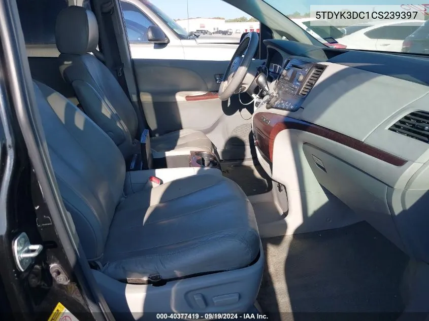 5TDYK3DC1CS239397 2012 Toyota Sienna Xle V6 8 Passenger