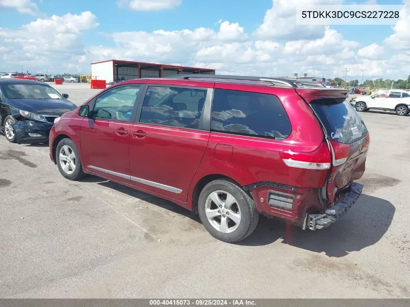 5TDKK3DC9CS227228 2012 Toyota Sienna Le V6 8 Passenger