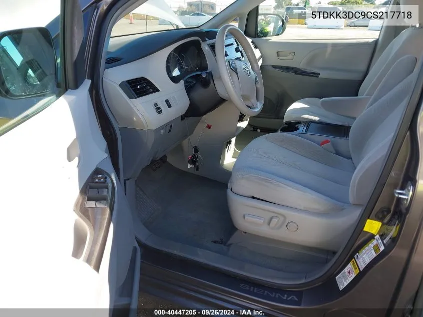 5TDKK3DC9CS217718 2012 Toyota Sienna Le V6 8 Passenger