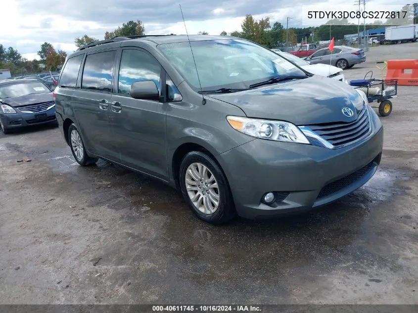 2012 Toyota Sienna Xle V6 8 Passenger VIN: 5TDYK3DC8CS272817 Lot: 40611745