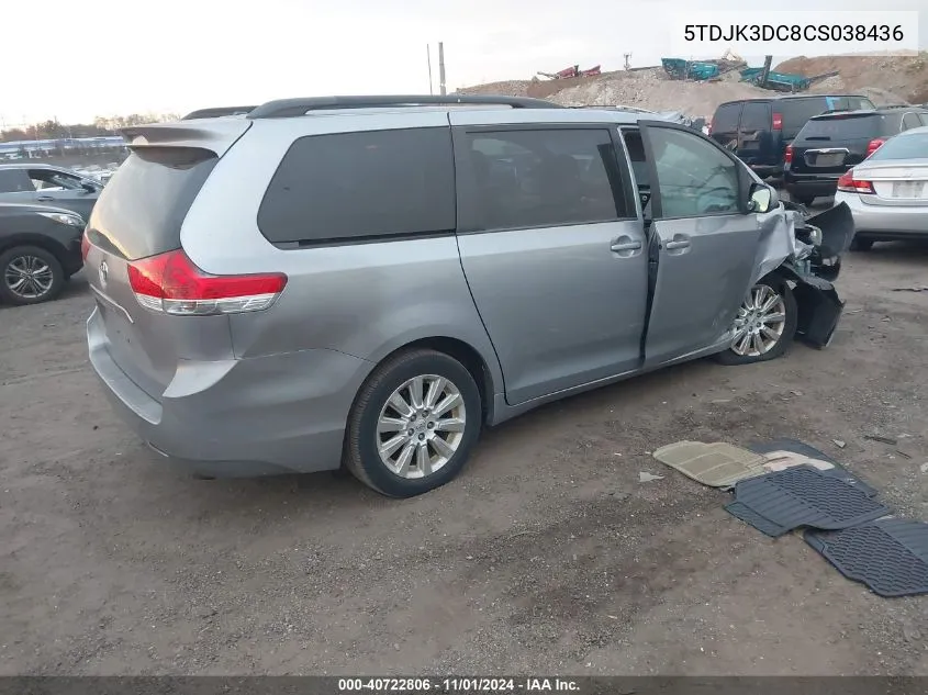 5TDJK3DC8CS038436 2012 Toyota Sienna Le 7 Passenger