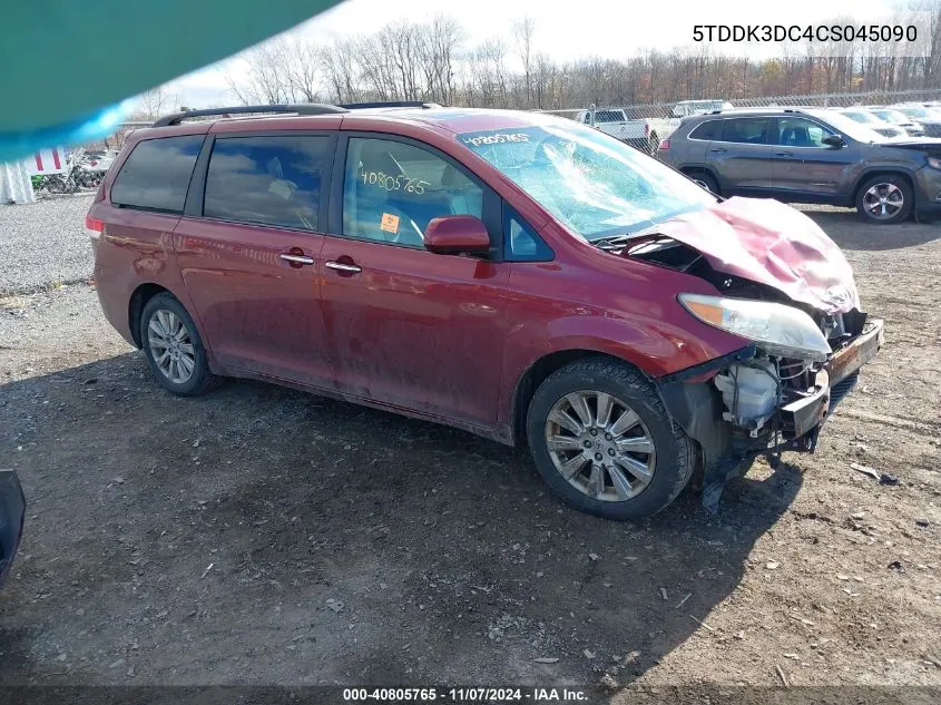 2012 Toyota Sienna Xle/Limited VIN: 5TDDK3DC4CS045090 Lot: 40805765