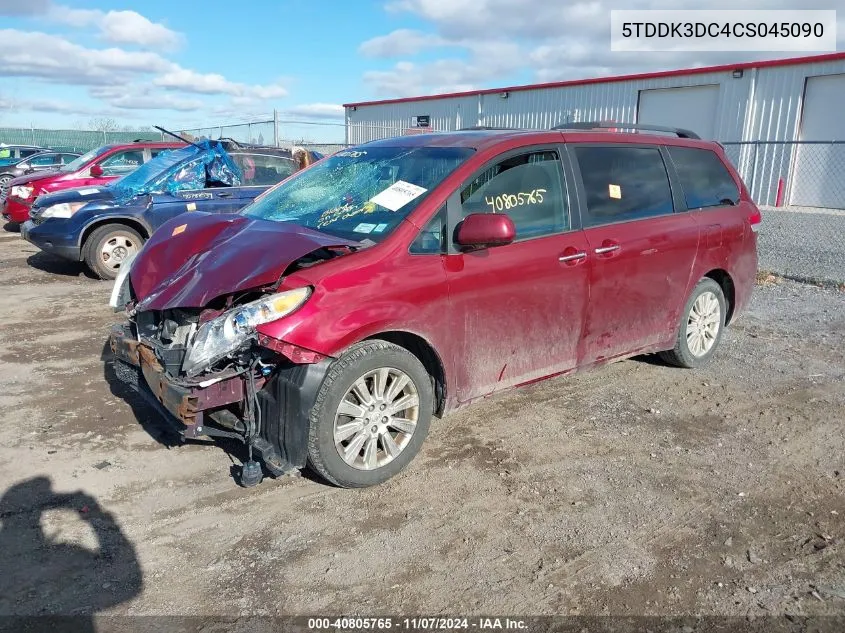 2012 Toyota Sienna Xle/Limited VIN: 5TDDK3DC4CS045090 Lot: 40805765