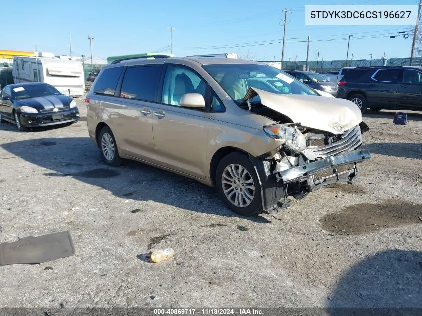 2012 Toyota Sienna Xle/Limited VIN: 5TDYK3DC6CS196627 Lot: 40869717