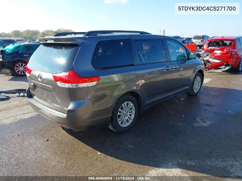 2012 Toyota Sienna Xle/Limited VIN: 5TDYK3DC4CS271700 Lot: 40869904