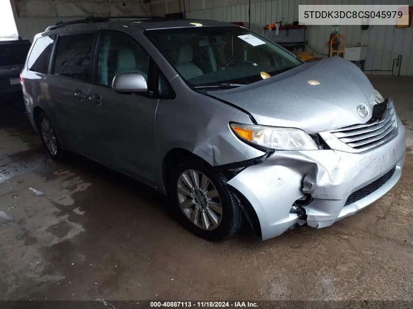 2012 Toyota Sienna Xle/Limited VIN: 5TDDK3DC8CS045979 Lot: 40887113