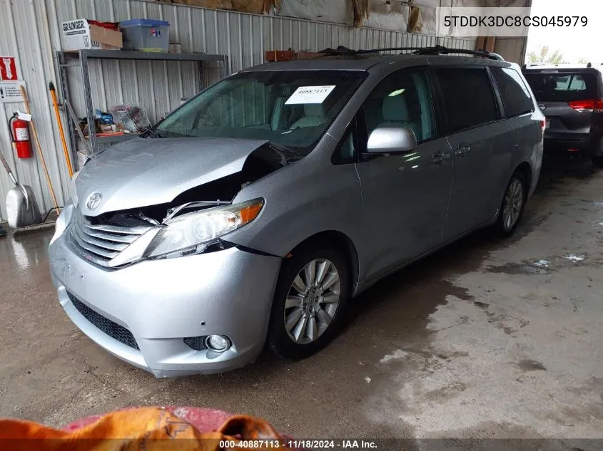 2012 Toyota Sienna Xle/Limited VIN: 5TDDK3DC8CS045979 Lot: 40887113