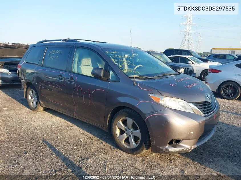 2013 Toyota Sienna VIN: 5TDKK3DC3DS297535 Lot: 12082652