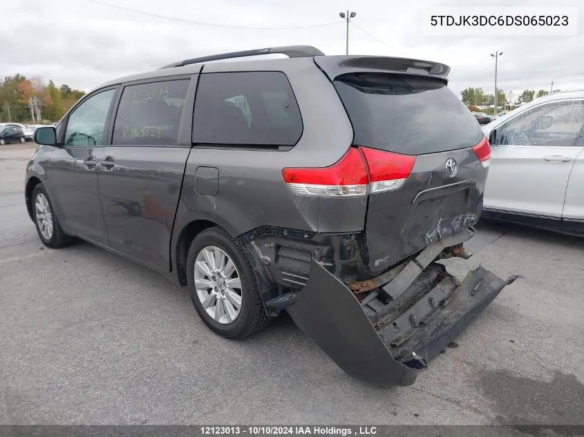 2013 Toyota Sienna Le 7 Passenger VIN: 5TDJK3DC6DS065023 Lot: 12123013