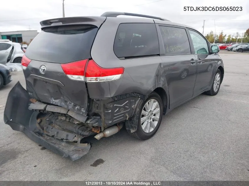 2013 Toyota Sienna Le 7 Passenger VIN: 5TDJK3DC6DS065023 Lot: 12123013