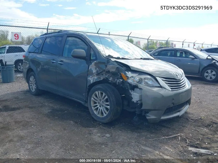 2013 Toyota Sienna Xle V6 8 Passenger VIN: 5TDYK3DC3DS291969 Lot: 39319158