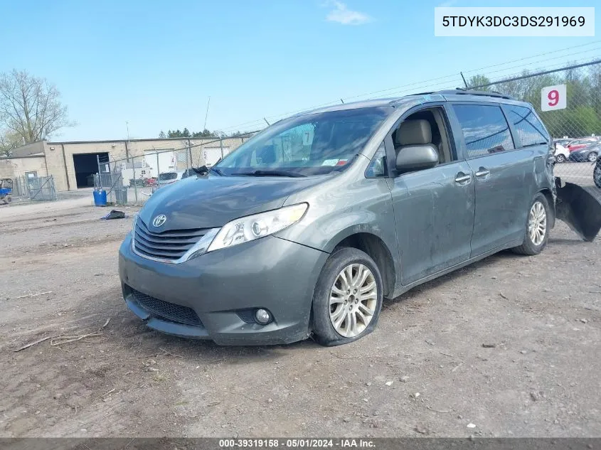 2013 Toyota Sienna Xle V6 8 Passenger VIN: 5TDYK3DC3DS291969 Lot: 39319158