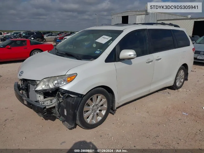 2013 Toyota Sienna Limited V6 7 Passenger VIN: 5TDYK3DC9DS305941 Lot: 39886501