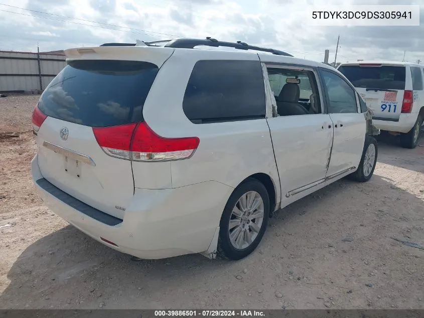 5TDYK3DC9DS305941 2013 Toyota Sienna Limited V6 7 Passenger