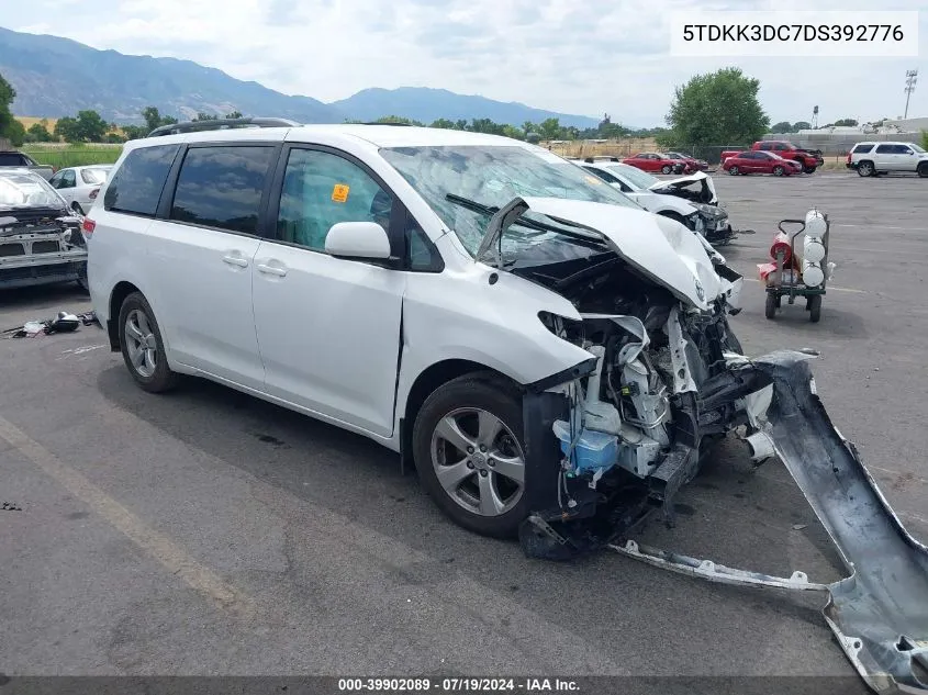 2013 Toyota Sienna Le V6 8 Passenger VIN: 5TDKK3DC7DS392776 Lot: 39902089