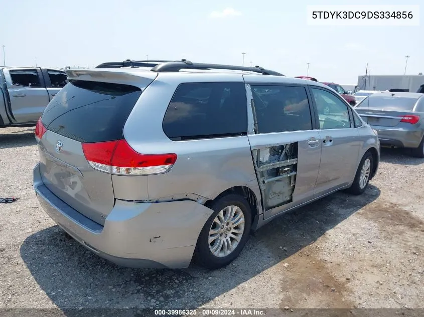 5TDYK3DC9DS334856 2013 Toyota Sienna Xle V6 8 Passenger