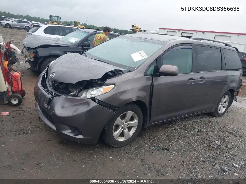 5TDKK3DC8DS366638 2013 Toyota Sienna Le