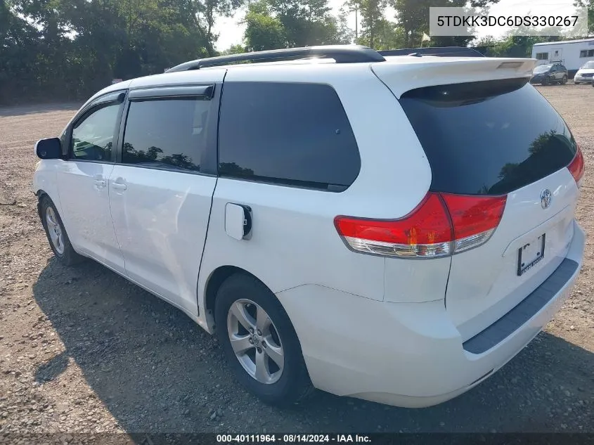 2013 Toyota Sienna Le V6 8 Passenger VIN: 5TDKK3DC6DS330267 Lot: 40111964