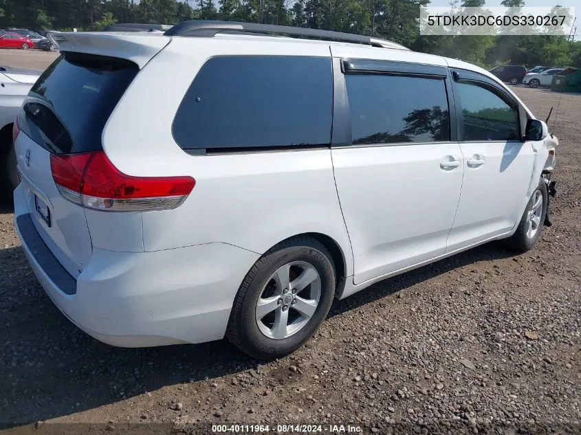 2013 Toyota Sienna Le V6 8 Passenger VIN: 5TDKK3DC6DS330267 Lot: 40111964