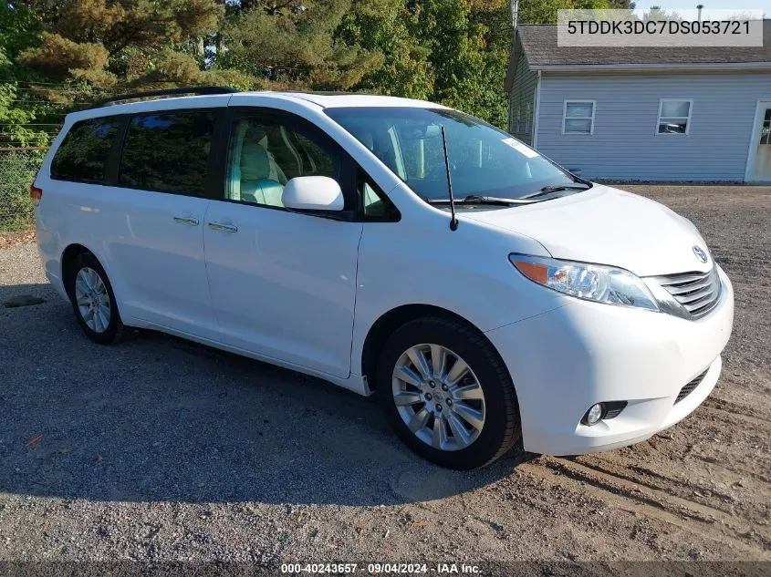 2013 Toyota Sienna Xle 7 Passenger VIN: 5TDDK3DC7DS053721 Lot: 40243657