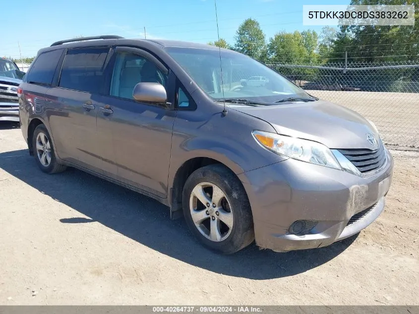 5TDKK3DC8DS383262 2013 Toyota Sienna Le V6 8 Passenger