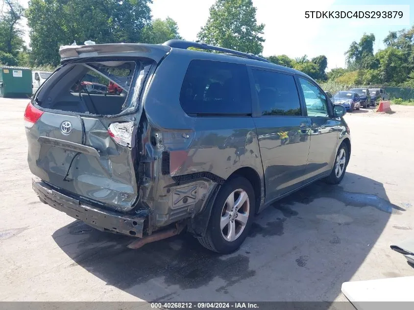 2013 Toyota Sienna Le V6 8 Passenger VIN: 5TDKK3DC4DS293879 Lot: 40268212